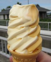 mango soft-serve
ice cream